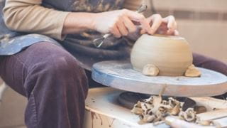 potter working on a wheel