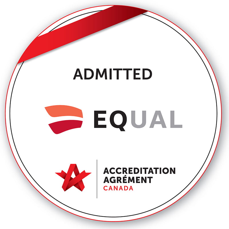 Seal showing this program has been admitted to Accreditation Canada's EQual program.