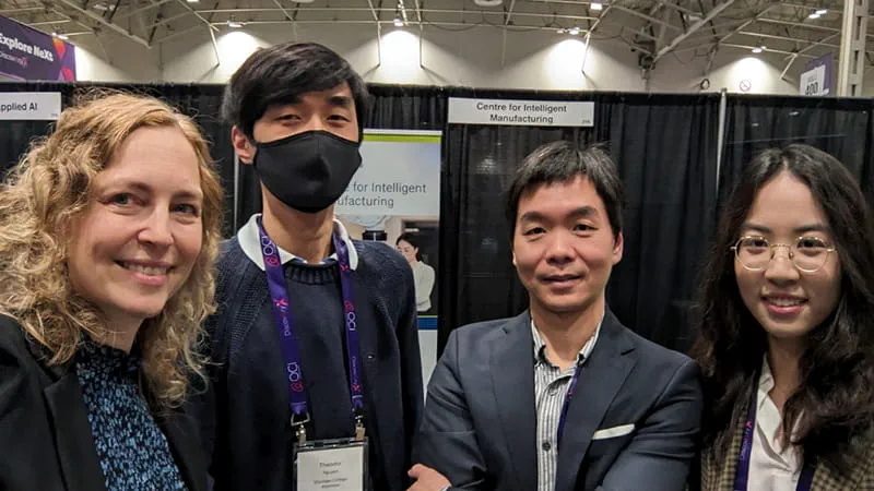Four team members from the Centre for Intelligent Manufacturing pose for a photo