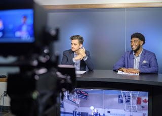 Student being recorded on-camera