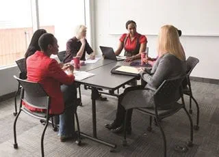 Social Service workers in a meeting room