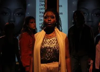 Theatre drama studies students on stage