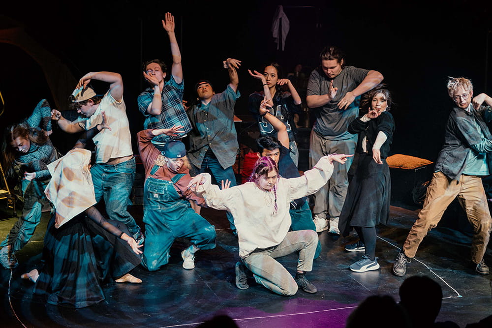 Actors performing on stage