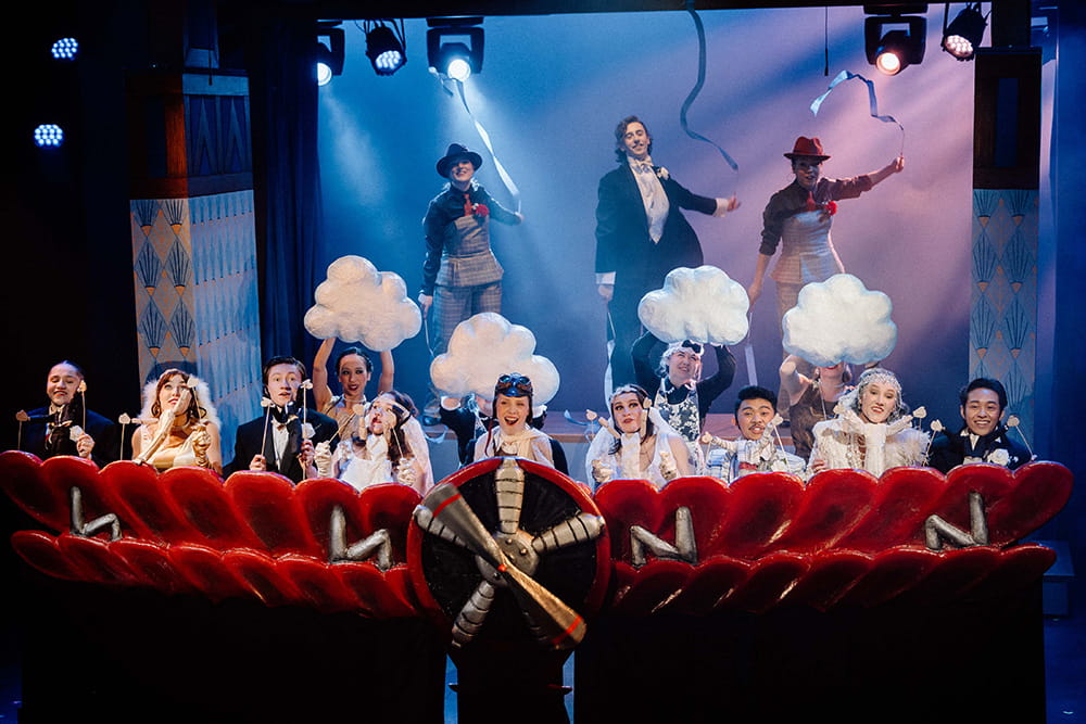 Actors performing on stage
