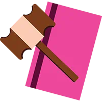 Notebook and gavel